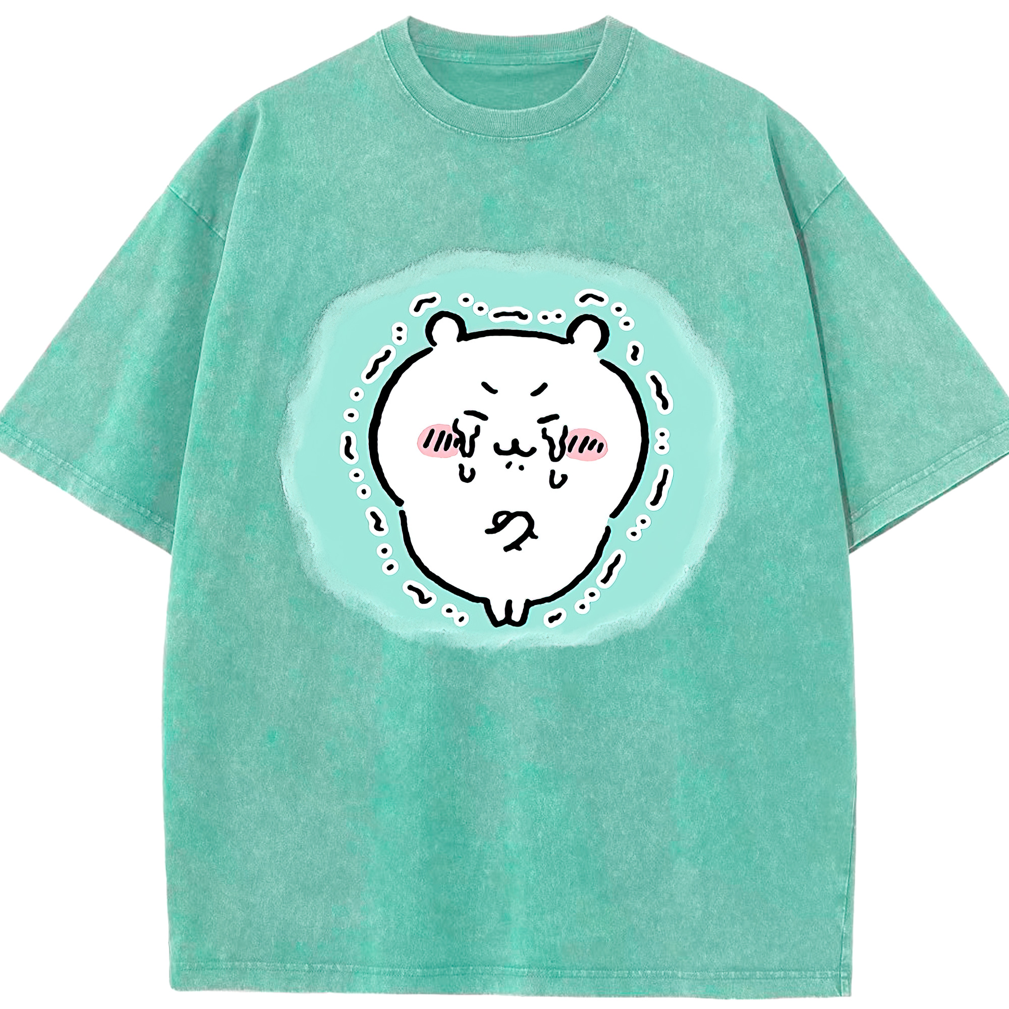 （画像用） ちいかわ ちいかわ Chii-kawa chiikawa 綿100% ヴィンテージ風 半袖Tシャツ（フロントプリント）